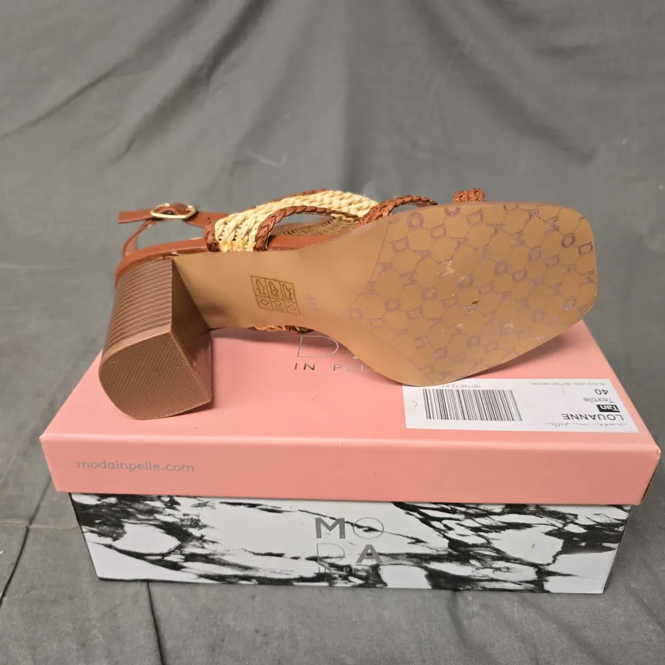 BOXED PAIR OF MODA IN PELLE LOUANNE HIGH HEEL SANDALS - 6.5