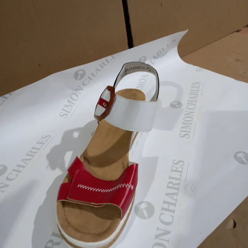 rieker red and blue sandal size 7.5