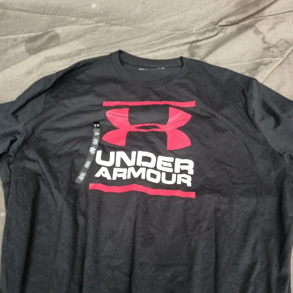 UNDER ARMOUR BLACK LOOSE-FIT T-SHIRT (XL)