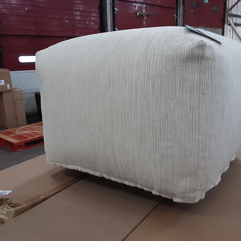 BOXED K BY KELLY HOPPEN LARGE POUFFE , 60 X 60 X 45 CM , CREAM 