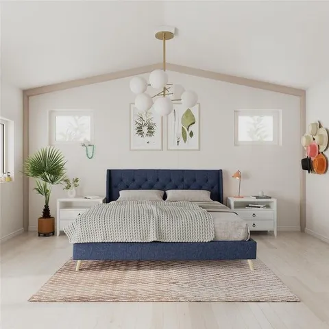 BOXED NG HER MAJESTY BED LINEN BLUE, DOUBLE (1 BOX)