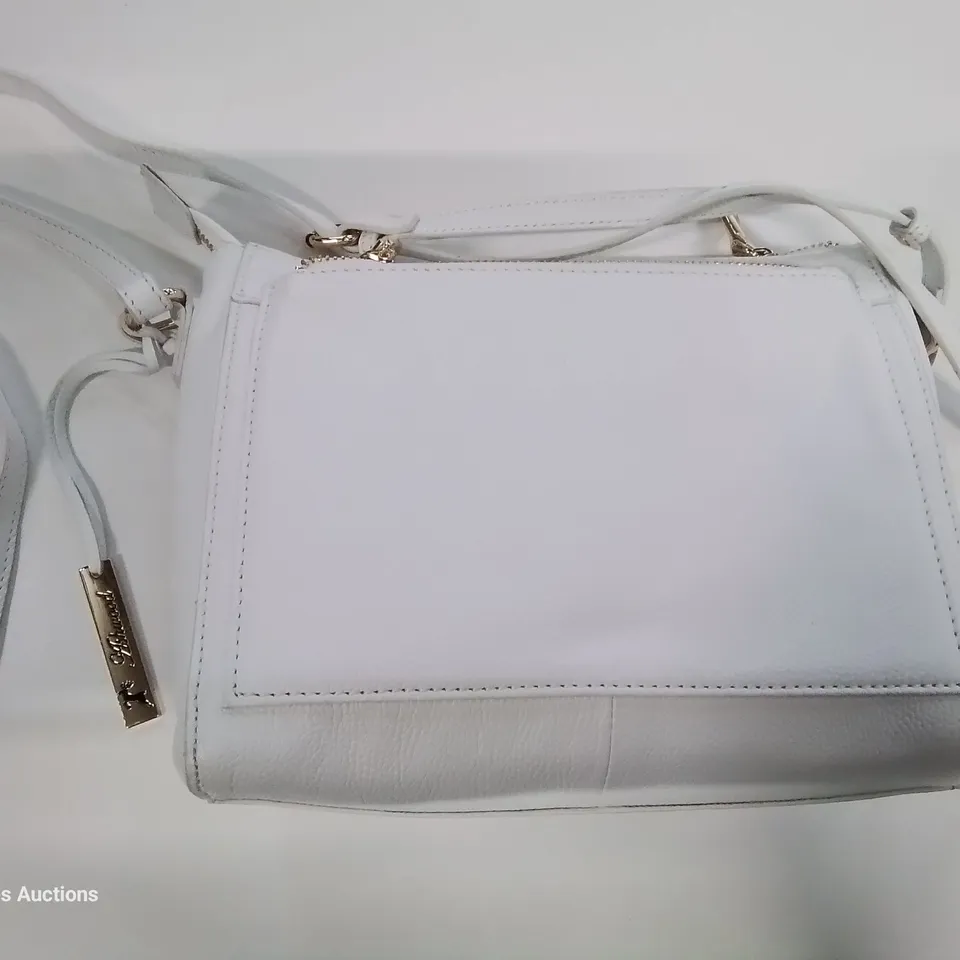 ASHWOOD GENUINE LEATHER HANDBAG IN WHITE