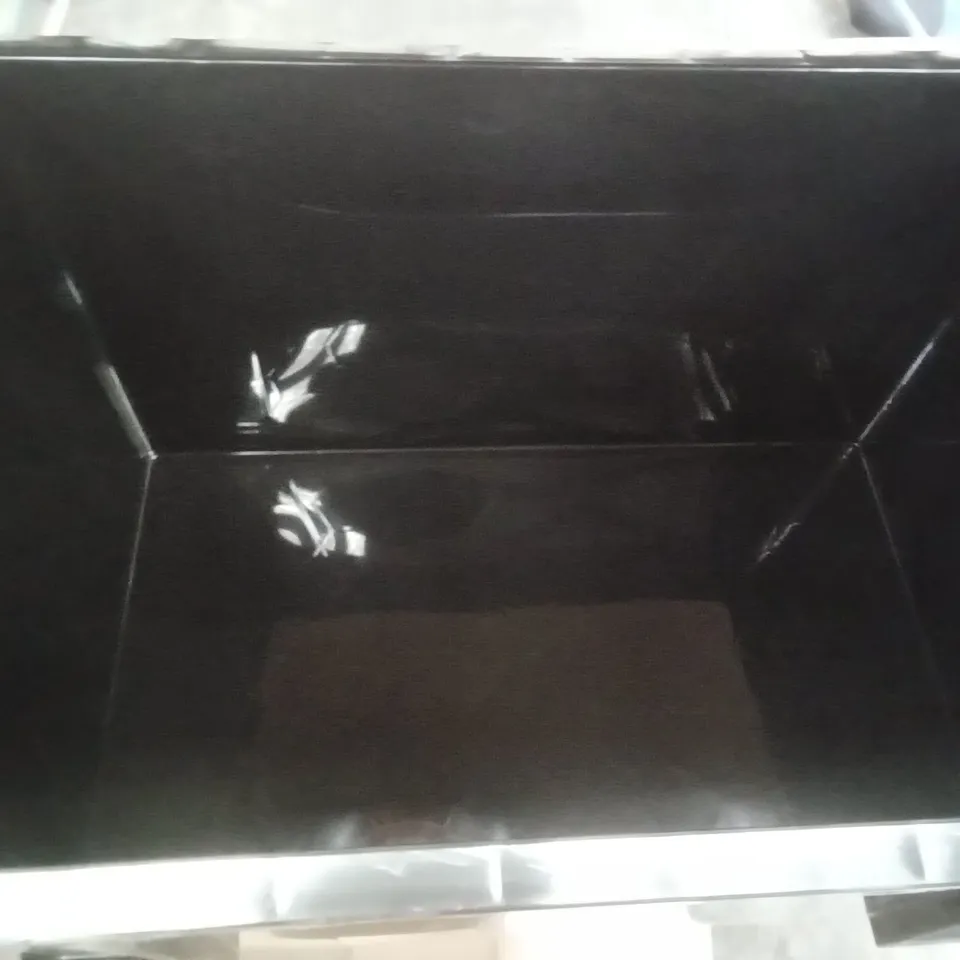 BOXED REALLY USEFUL BOX BLACK PLASTIC STORAGE TUB