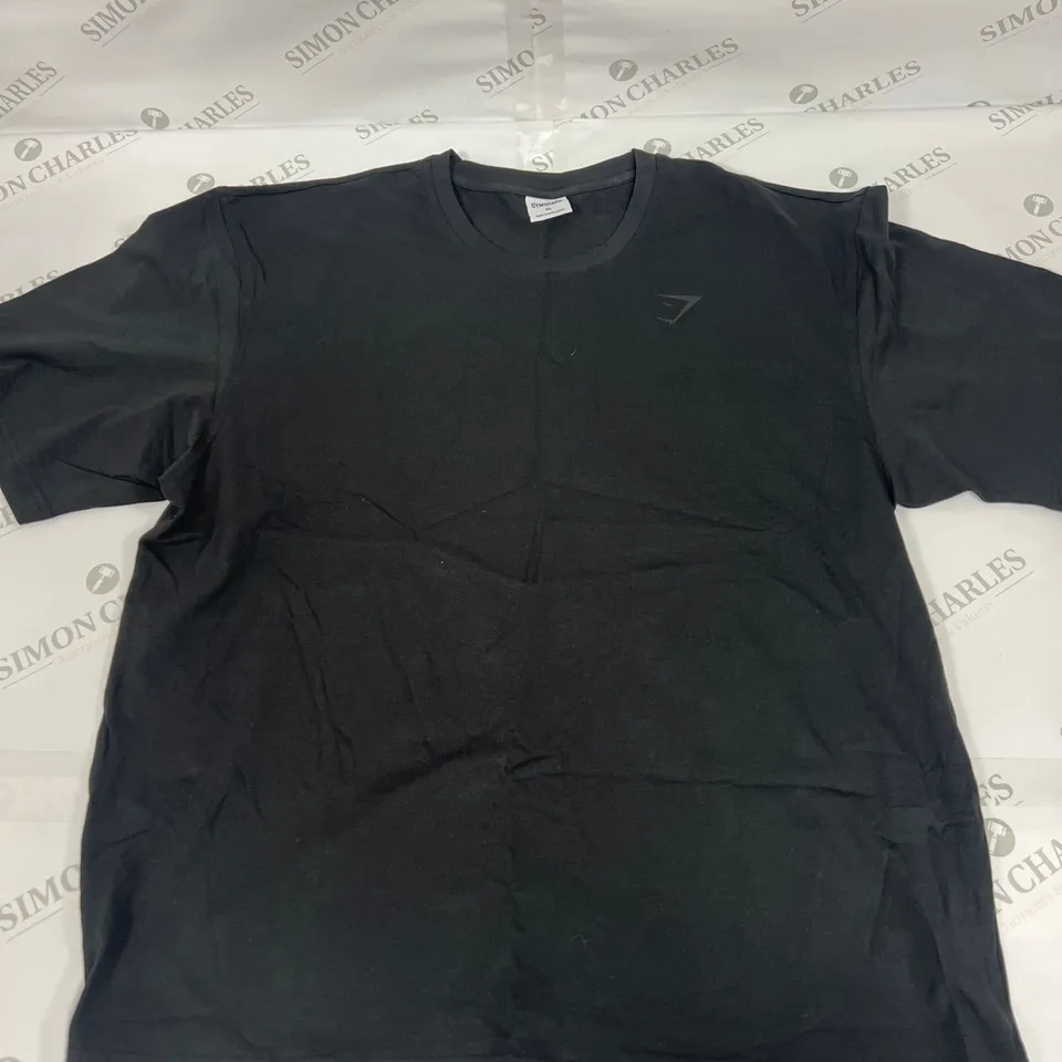GYMSHARK SHORT SLEEVED T SHIRT IN BLACK SIZE XL 