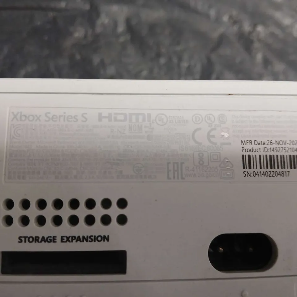 XBOX SERIES S CONSOLE (WHITE) – NO CABLES