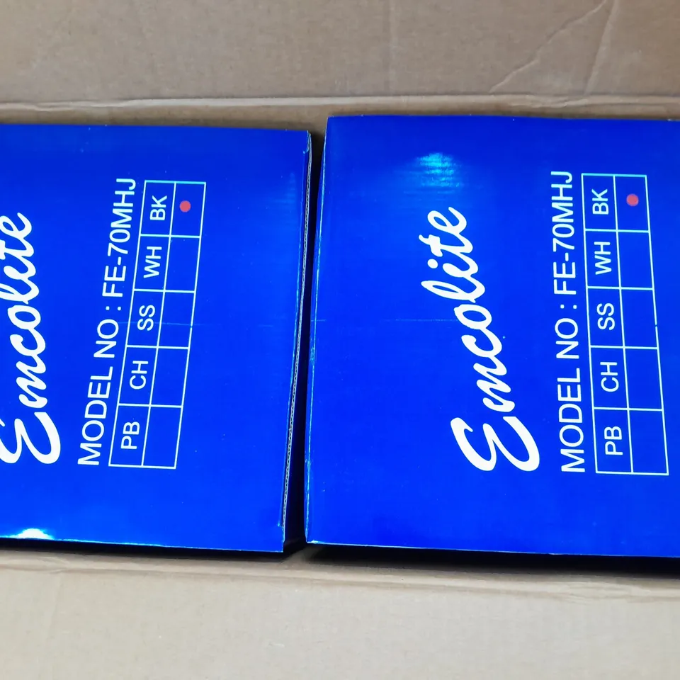 9 X BOXED BRAND NEW EMCOLITE FE-70MHJ DOWNLIGHT IN BLACK