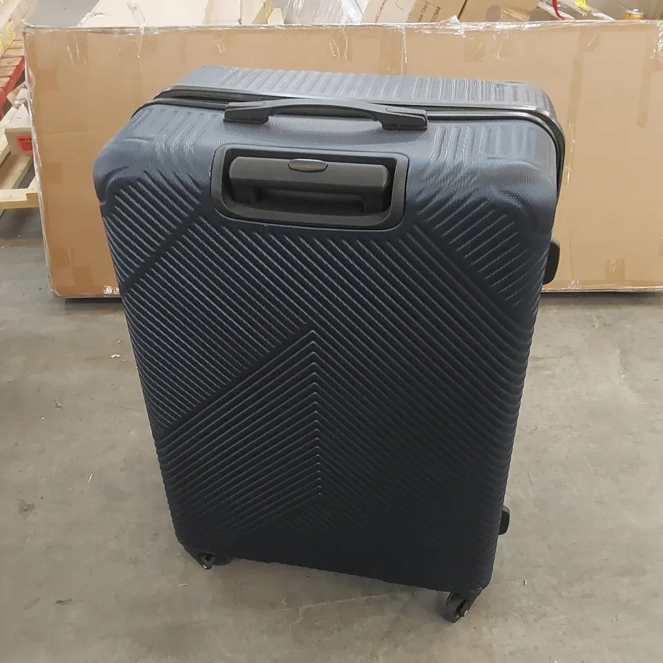 BOXED SUITCASE - NAVY BLUE
