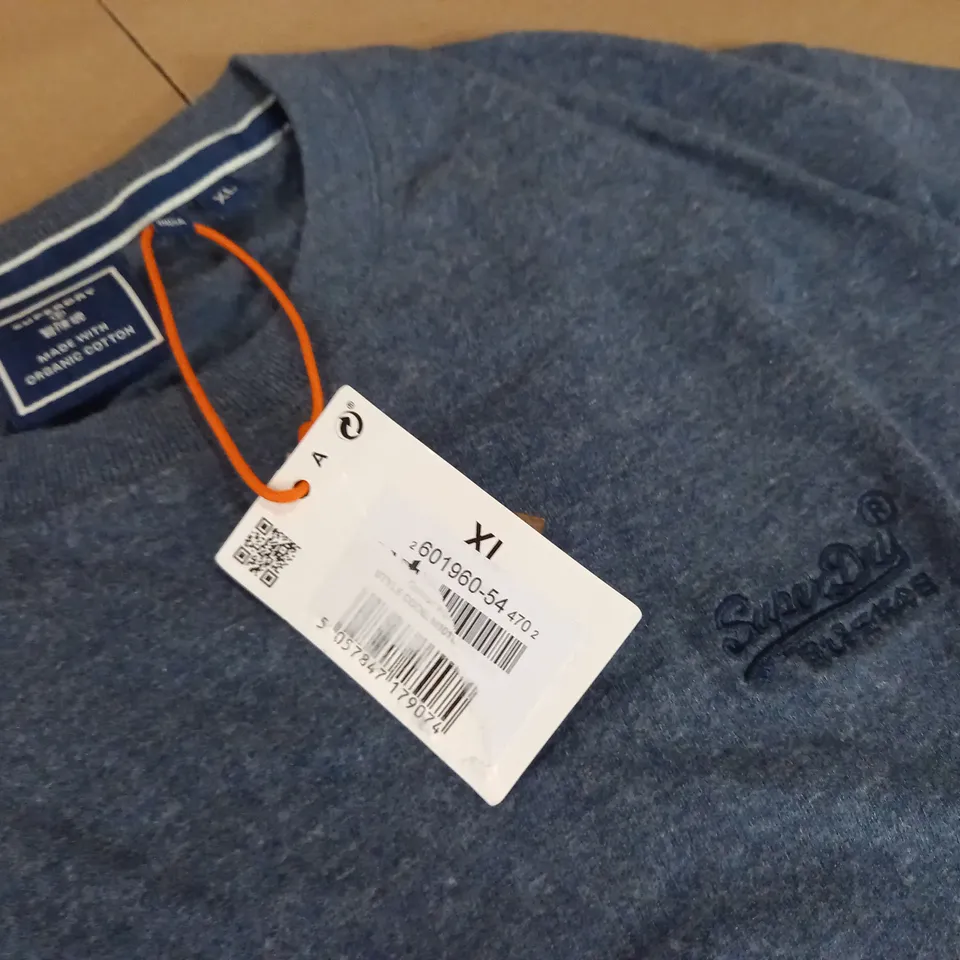 SUPERDRY T-SHIRT IN STEEL - XL