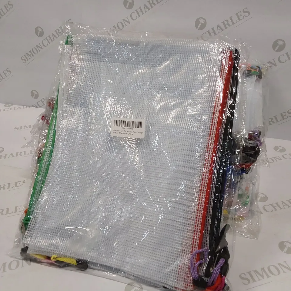 7 PACKS OF BRAND NEW PLASTIC TRAVEL WALLETS
