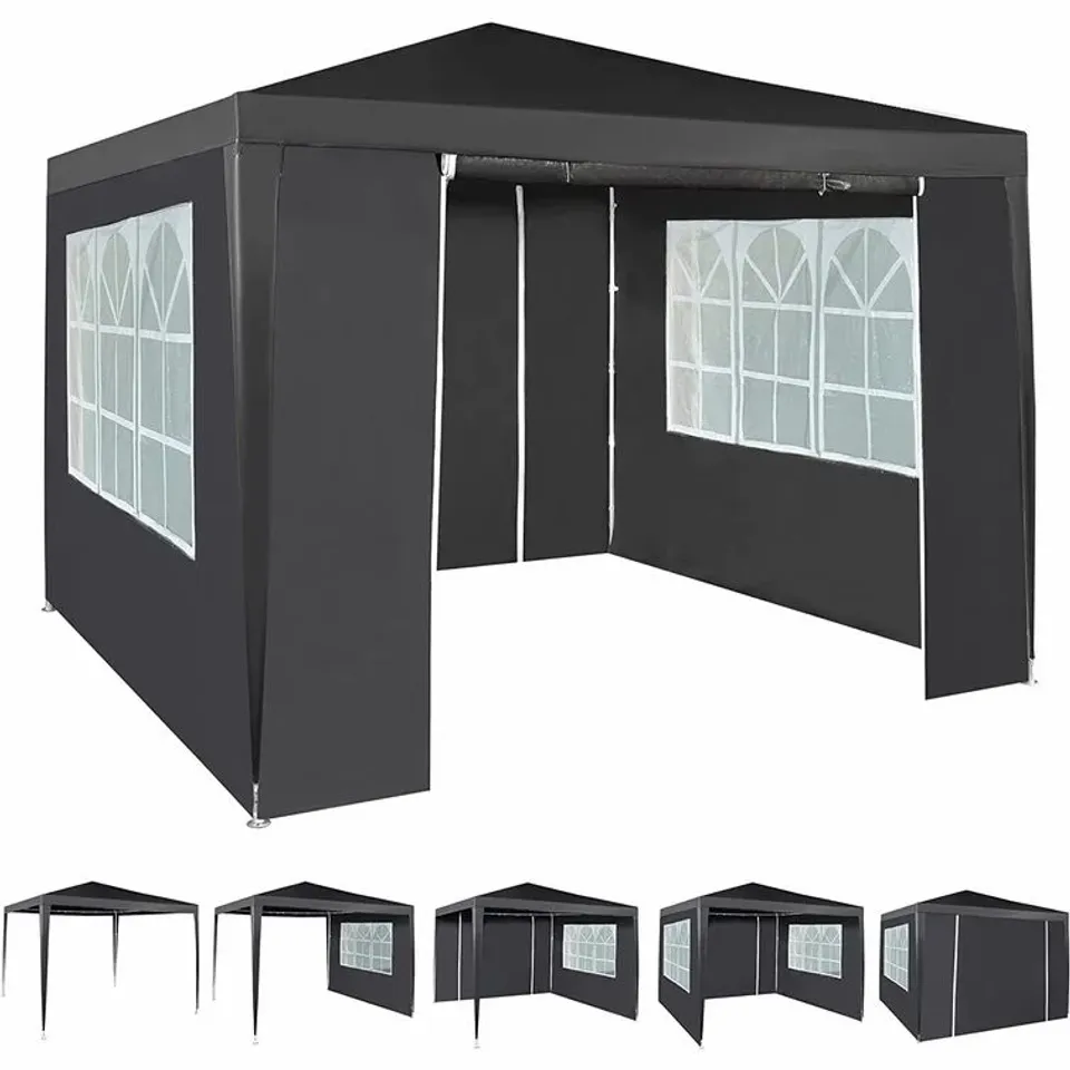BOXED - MIFFLINTOWN 3X3M STEEL GAZEBO - GREY