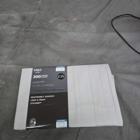 M&S HOME 300 THREAD COUNT LUXURY PURE COTTON PILLOWCASES – 1 PACK