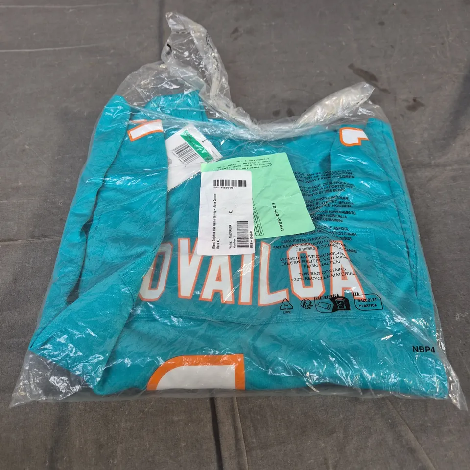 NIKE MIAMI DOLPHINS GAME JERSEY – AQUA CUSTOM MEN’S XL