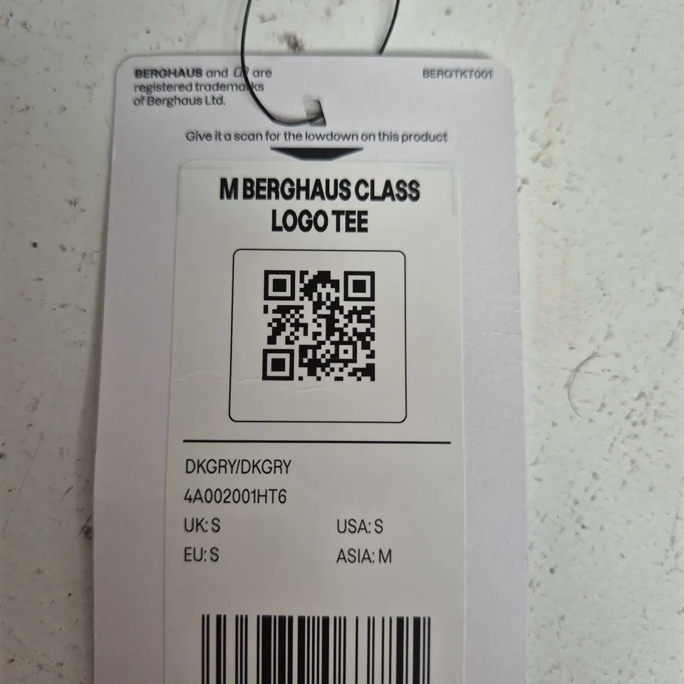 BERGHAUS CLASS LOGO TEE – GREY – UK M