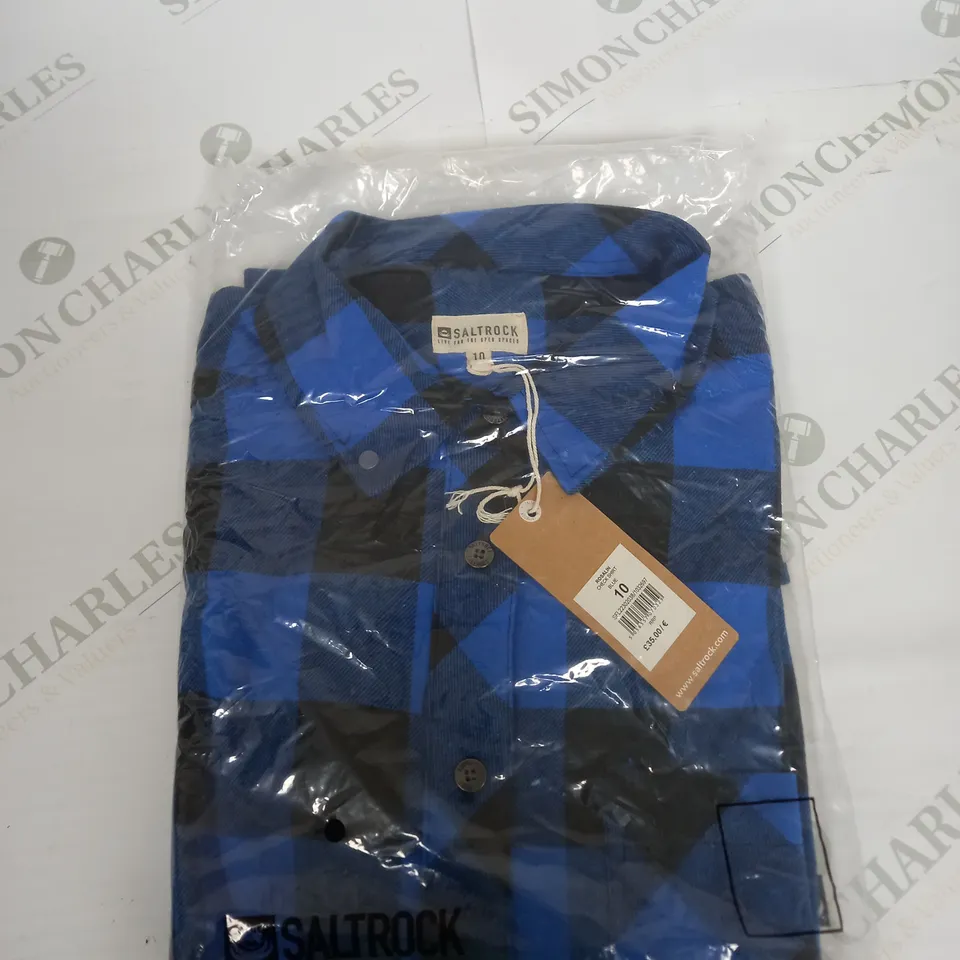BAGGED SALT ROCK CHECK SHIRT SIZE 10