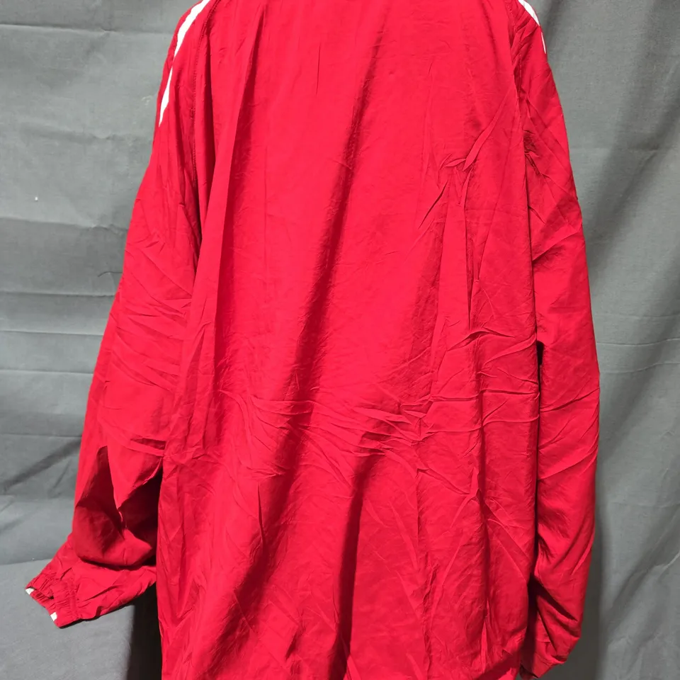 REEBOK WINDBREAKER JACKET IN RED/WHITE SIZE XXL