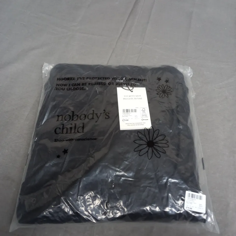 SEALED NOBODYS CHILD SL STARLIGHT MIDAXI DRESS PLAIN BLACK - UK 10