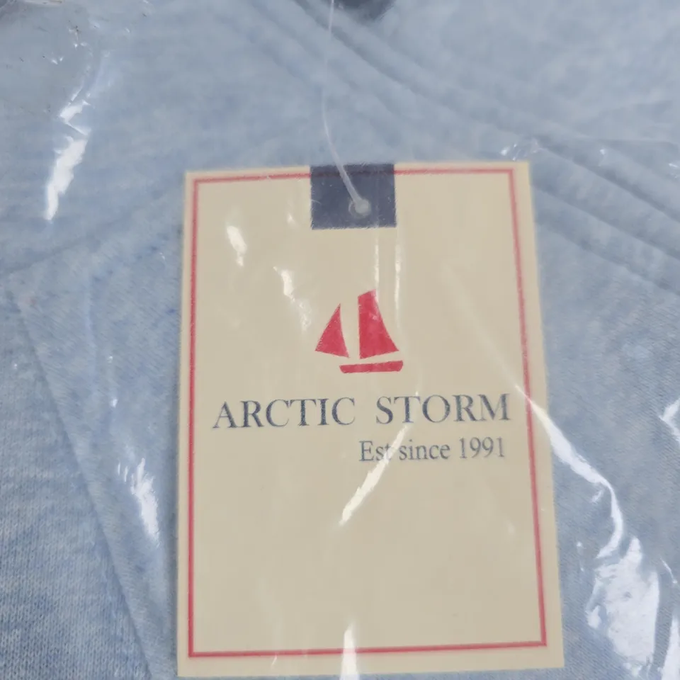 ARCTIC STORM LIGHT BLUE ZIP-NECK TOP – UK 16