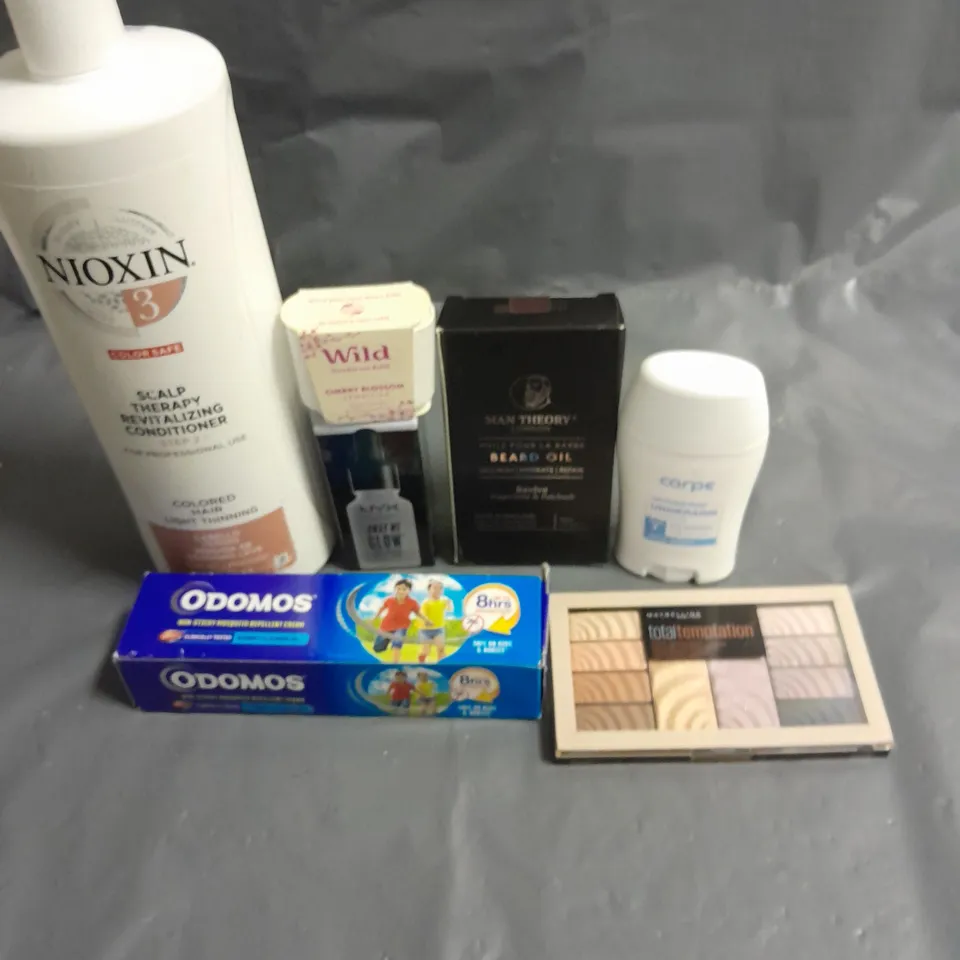 APPROXIMATELY 20 ASSORTED HEALTH & BEAUTY PRODUCTS TO INCLUDE WILD DEODORANT REFILL, MAYBELLINE EYESHADOW PALETTE AND MAN THEORY BEARD OIL