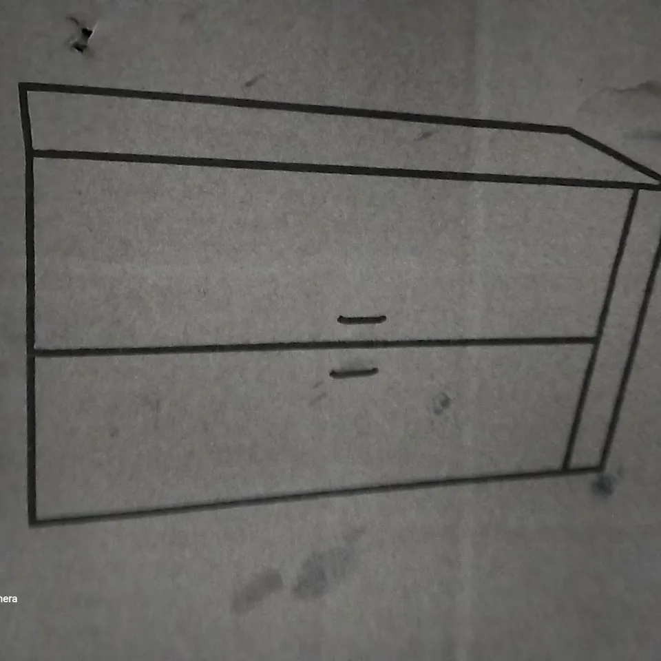 GRIDSTOP 2 DOOR BLACK WARDROBE (1 OF 1 BOX)