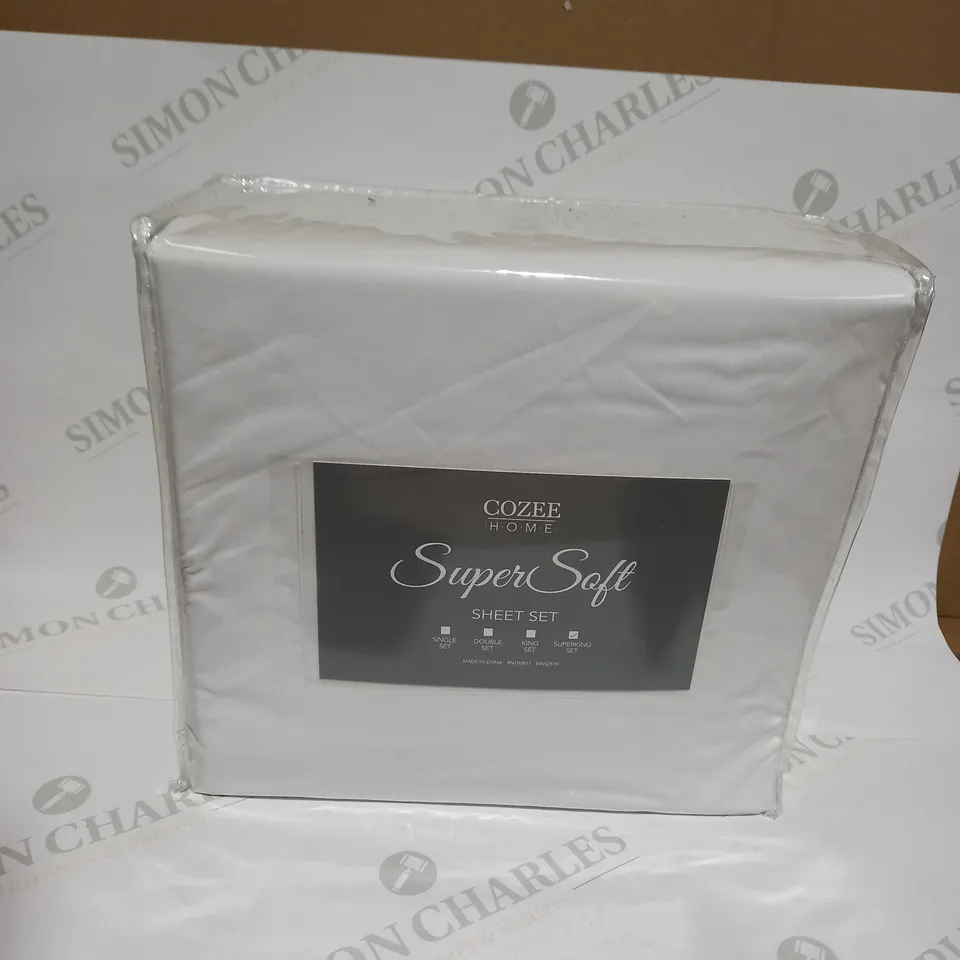 COZEE HOME SUPERSOFT SHEET SET - SUPERKING