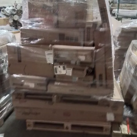 PALLET OF ASSORTED HOUSEHOLD GOODS AND PRODUCTS TO INCLUDE;TRASH CAN,CLOTHES RACK,RETRACTABLE SAFETY GATE