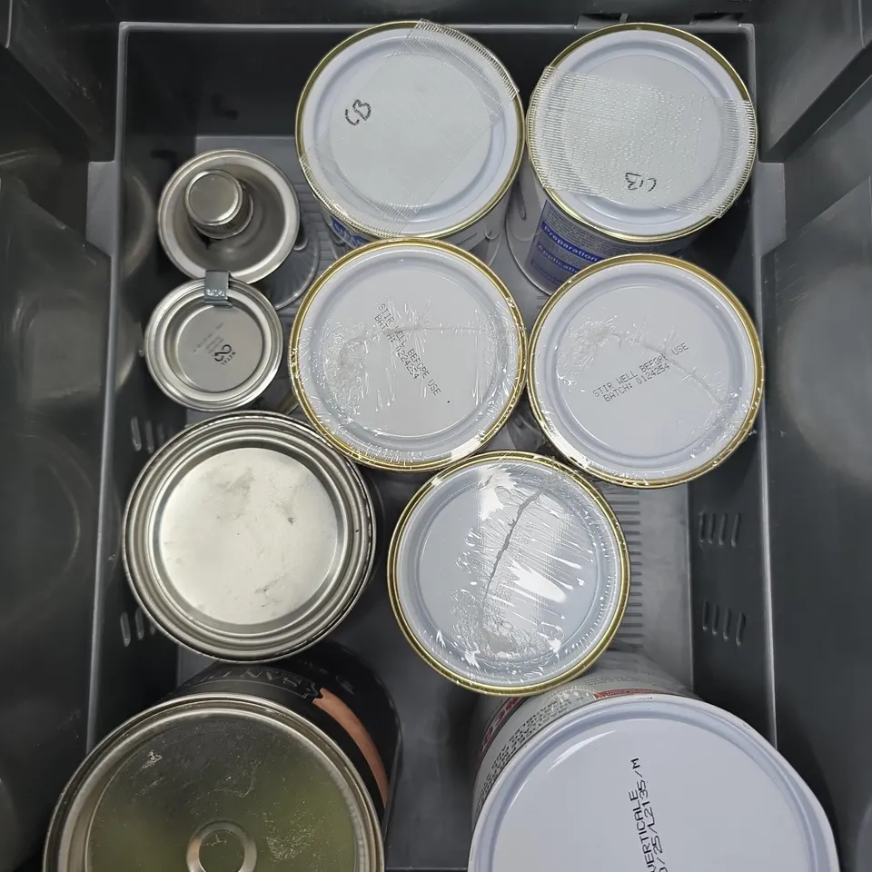 APPROXIMATELY 10 ASSORTED PAINT PRODUCTS IN VARIOUS COLOURS 