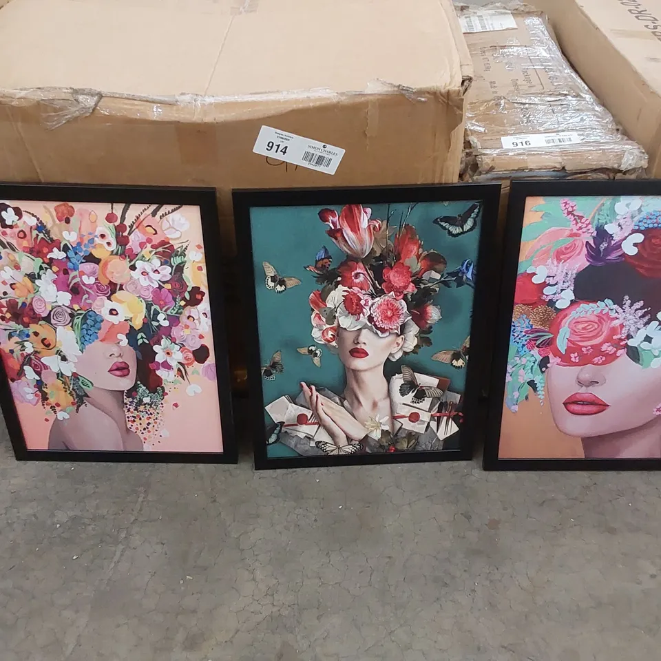 BOXED 3 PIECE SINGLE PICTURE FRAME PRINT