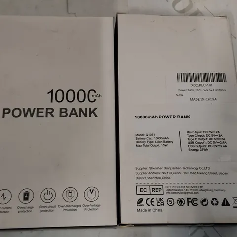 LOT OF 11 BOXED 10000MAH POWER BANKS