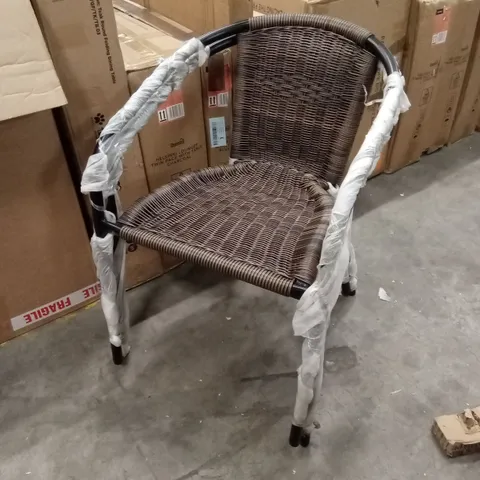 BOXED SET OF 2 STACKABLE GARDEN BISTRO CHAIRS 