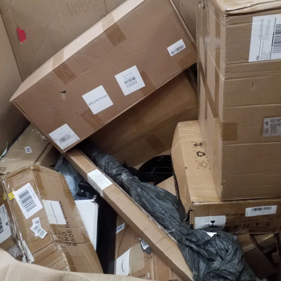 PALLET CONTAINING ASSORTED PRODUCTS INCLUDING ROWING MACHINE, AIR COOLER, BAMBOO RICE COOKER, RETRACTABLE SAFETY GATE & PLUNGER