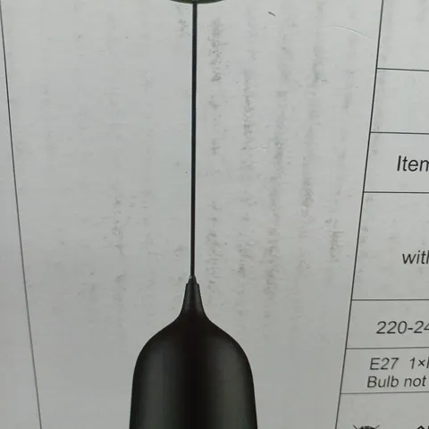 BOXED MILO LIGHTING SUNSET 1 LIGHT DOME PENDANT MATTE BLACK