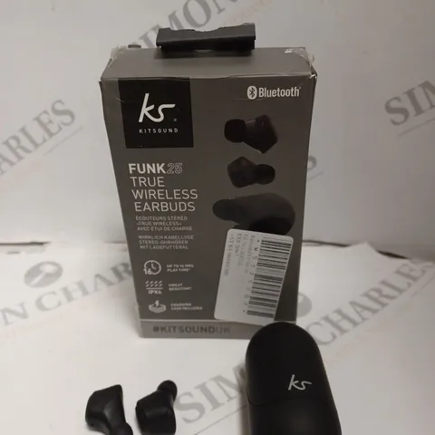 4 X BOXED KITSOUND FUNK 25 TRUE WIRELESS EARPHONES