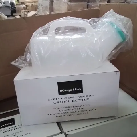 BOX CONTAINING APPROXIMATELY 50 KEPLIN URINAL BOTTLES 