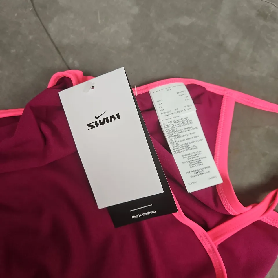 NIKE HYDRASTRONG SWIMSUT IN PINK - SIZE 28