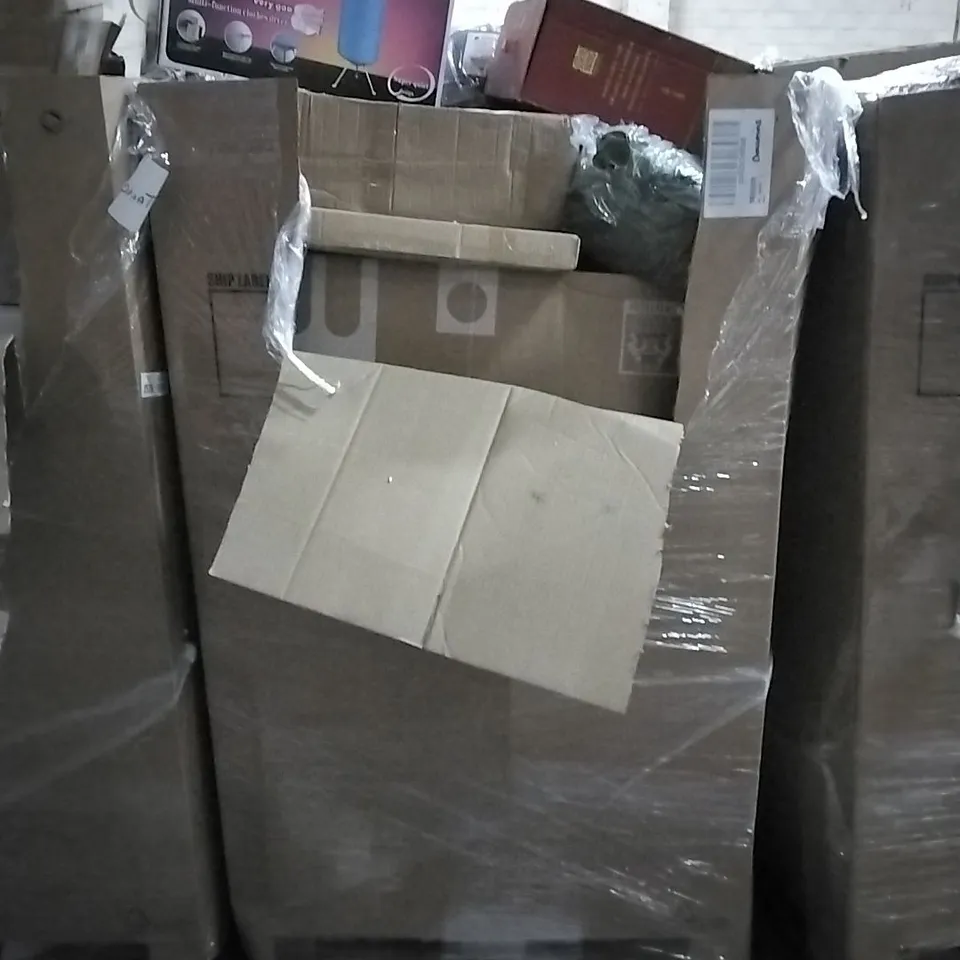 PALLET CONTAINING VARIOUS ASSORTED ITEMS TO INCLUDE: MAKITA CORDLESS CLEANER, CHINA DISH SET, TENT, MULTIFUNCTIONAL CLOTHES DRYER ECT.