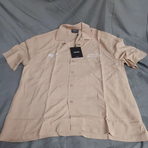 CLUB 1984 MELROSE 1984 SHIRT IN TAUPE SIZE S