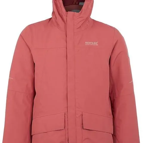 BRAND NEW REGATTA KIDS FARBANK WATERPROOF JACKET IN MINERAL RED/RUMBA RED SIZE UK 15-16 YEARS
