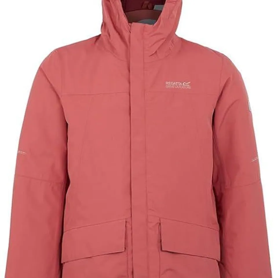 BRAND NEW REGATTA KIDS FARBANK WATERPROOF JACKET IN MINERAL RED/RUMBA RED SIZE UK 11-12 YEARS