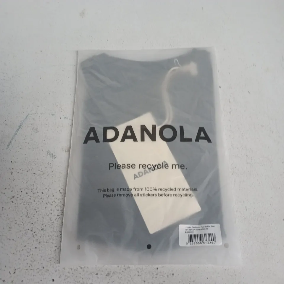 ADANOLA ULTIMATE CAP SLEEVE TOP - COFFEE BEAN, XS