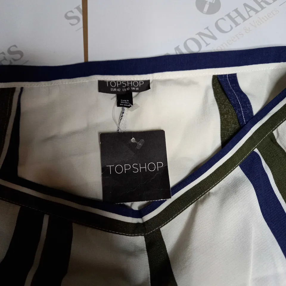 TOPSHOP STRIPE TROUSER - SIZE 42