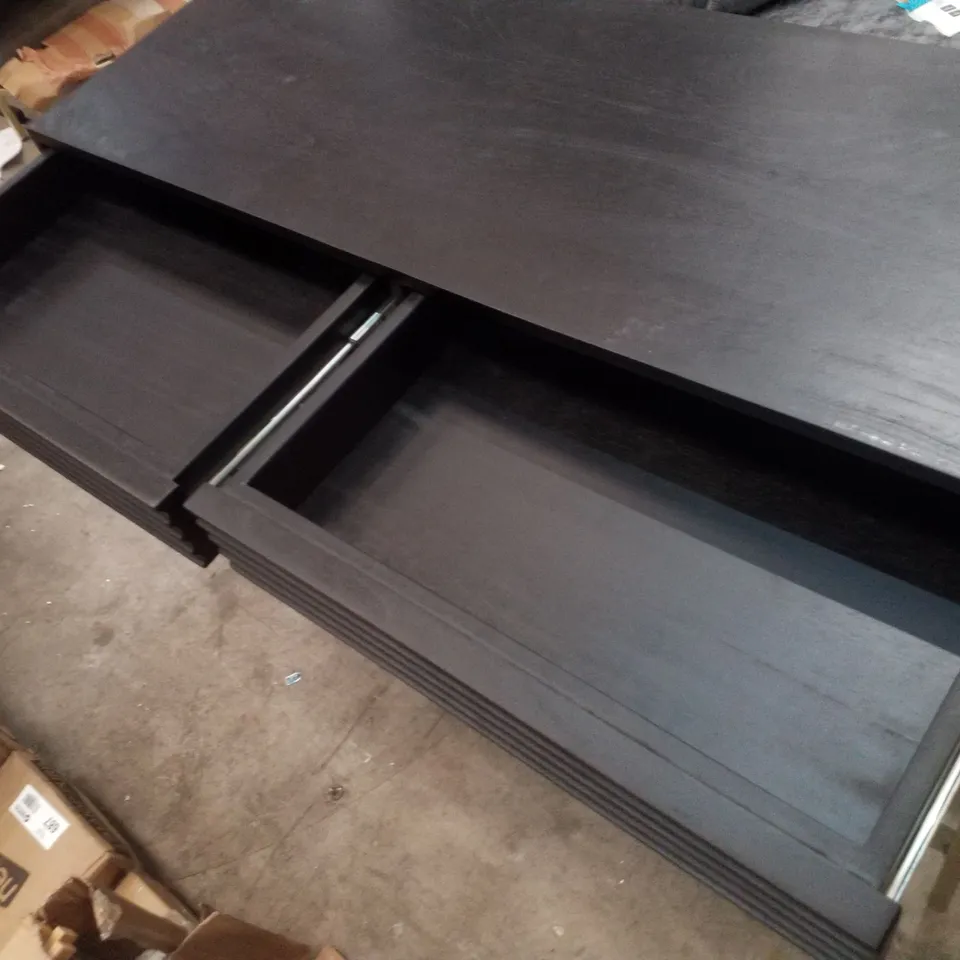 VANDYKE 110CM SOLID WOOD TOP CONSOLE TABLE