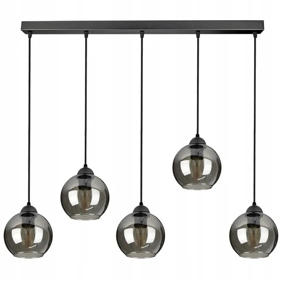 BOXED VARD 5-LIGHT MATTE BLACK KITCHEN ISLAND PENDANT (1 BOX)
