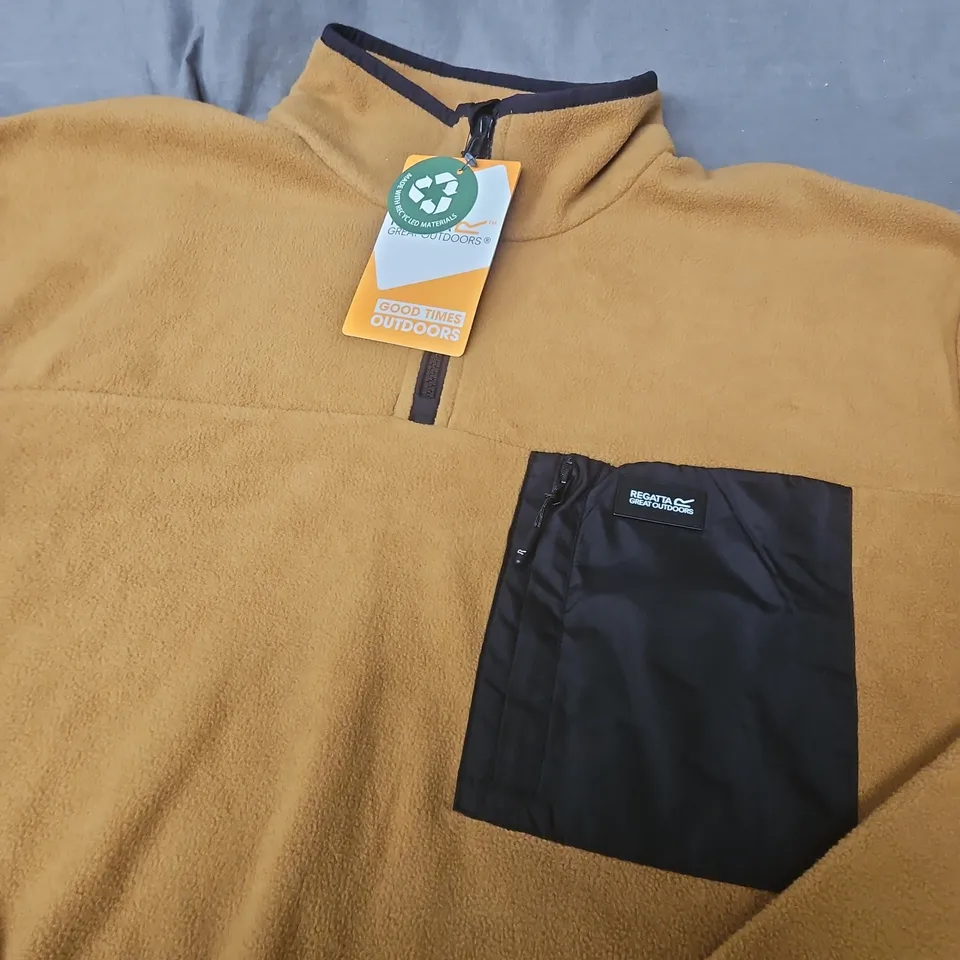 REGATTA GREAT OUTDOORS FRANKIE HALF ZIP FLEECE – CUMIN – XL