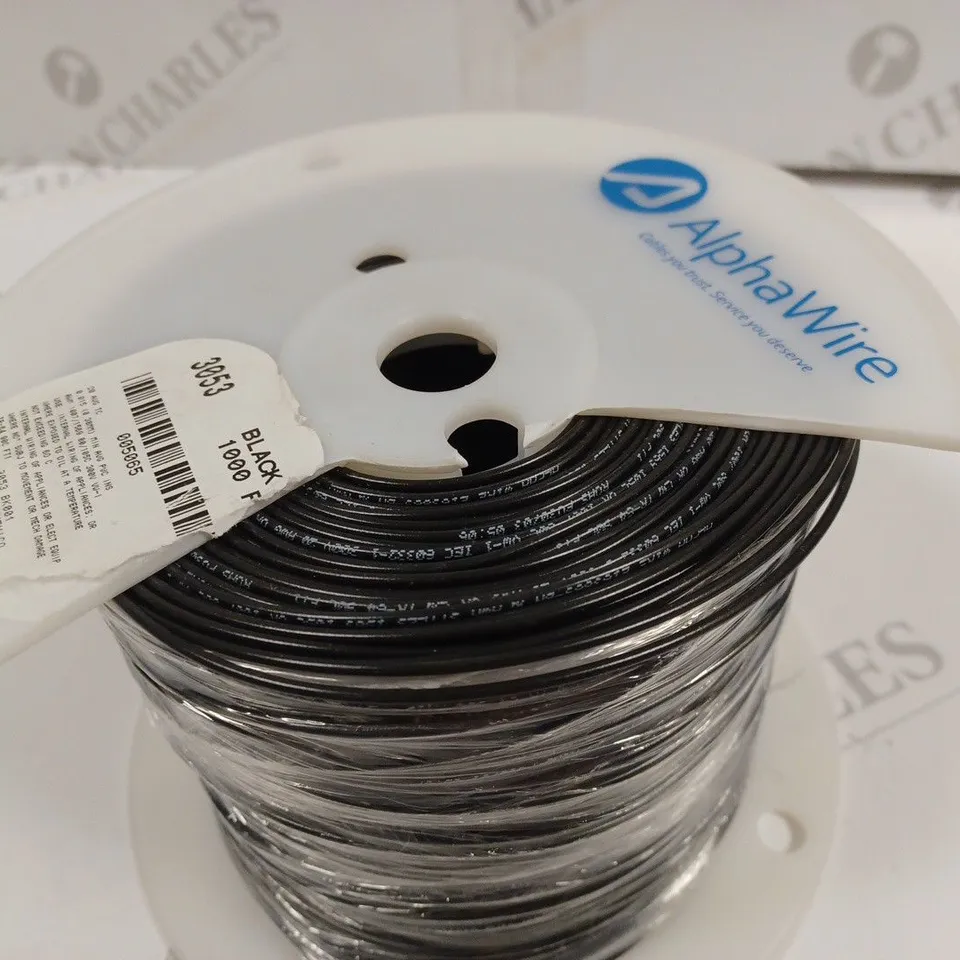 ALPHAWIRE HOOK UP WIRE IN BLACK - 305M REEL