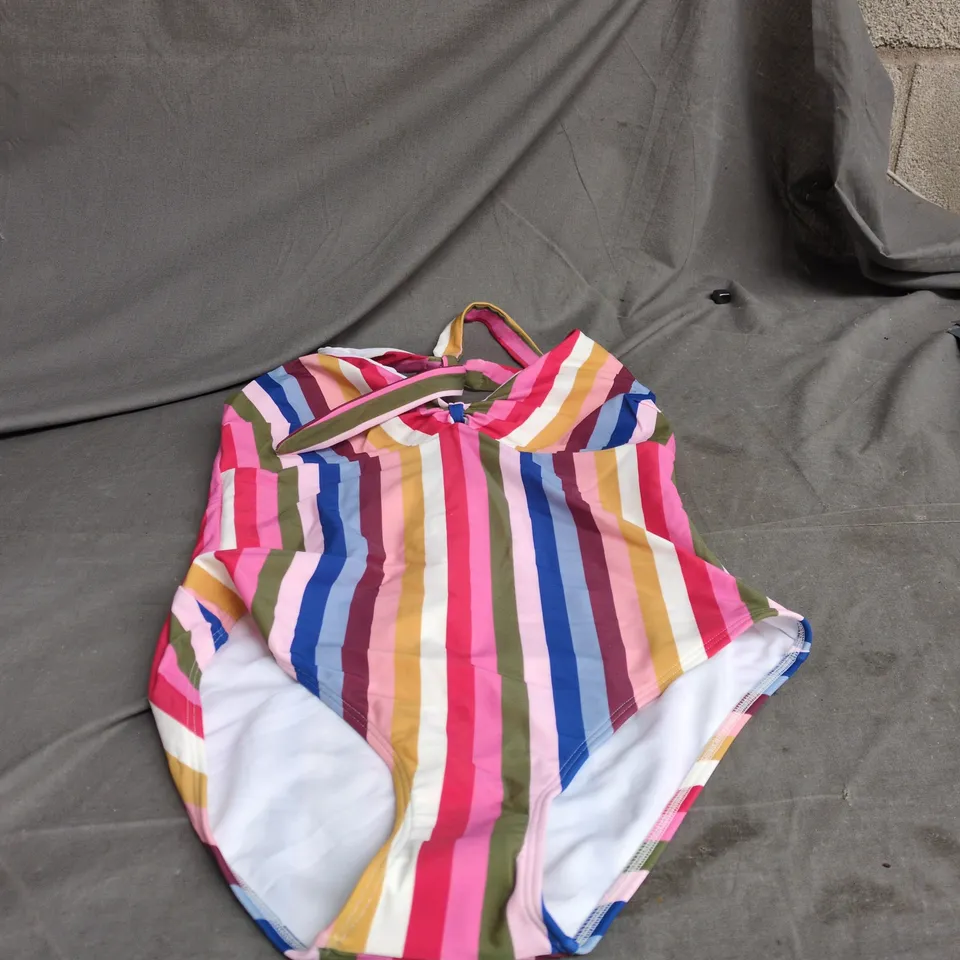 BODEN MULTI COLOUR STRIPE SWIMSUIT 12 R WITH TAGS