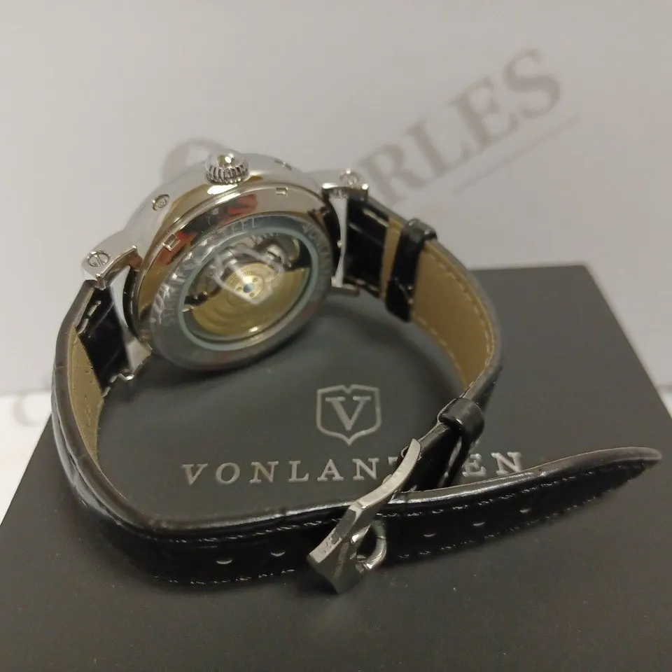 VONLANTHEN CHRONO LEATHER STRAP WATCH