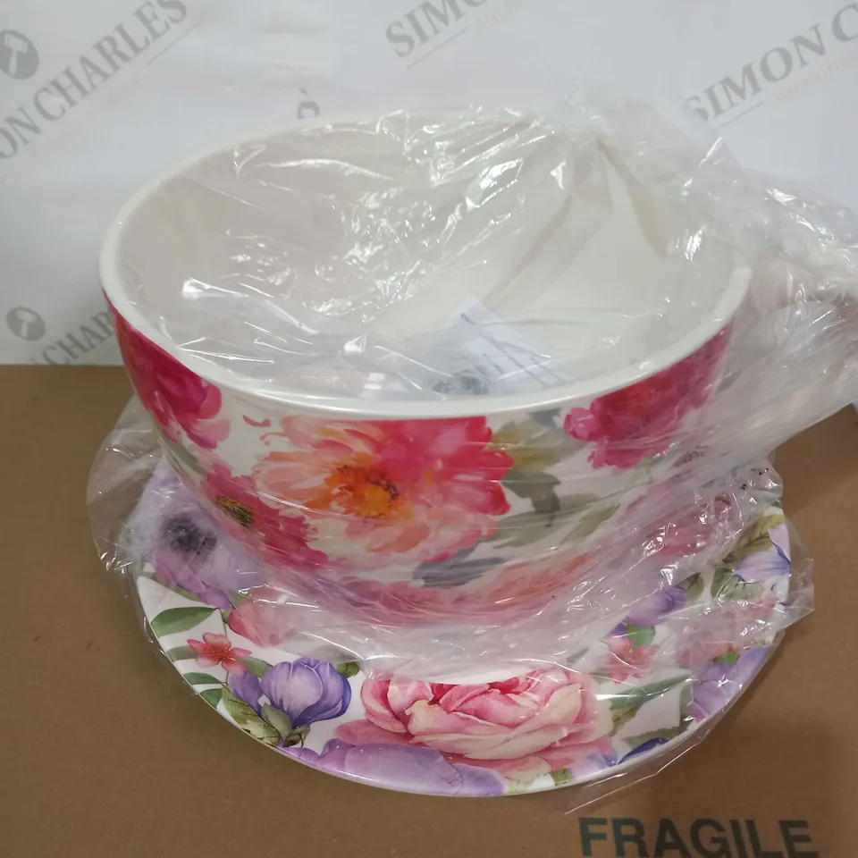 JENNINGS CUP & SAUCER PLANTER - PEONY
