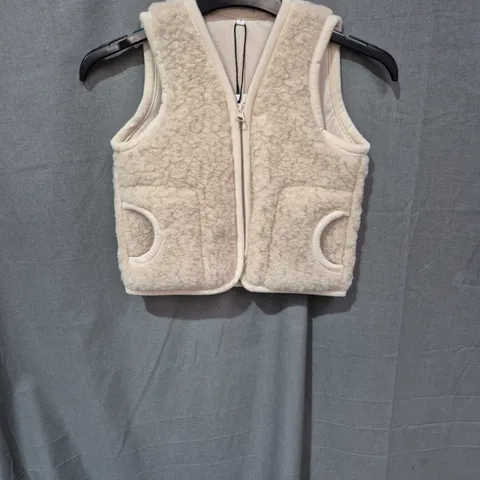 WOOL VEST WITH LINING BEIGE – CHILD'S 2 YEARS