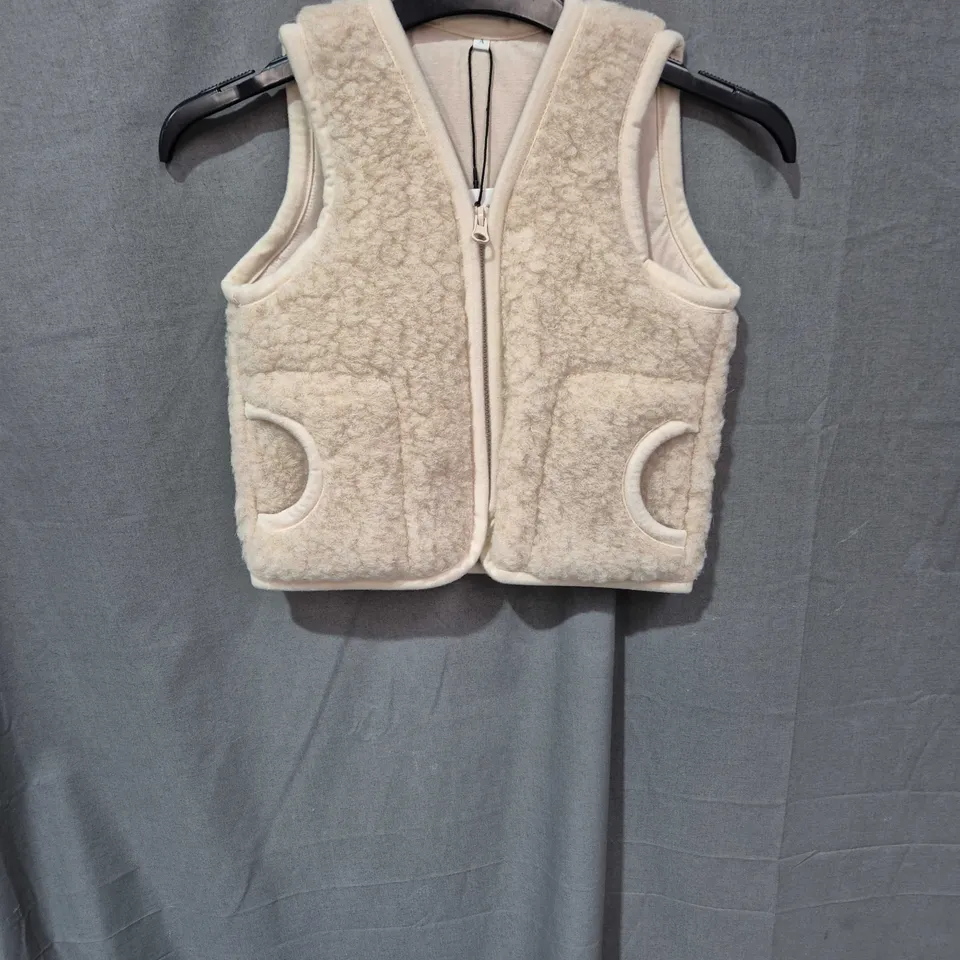 WOOL VEST WITH LINING BEIGE – CHILD'S 2 YEARS
