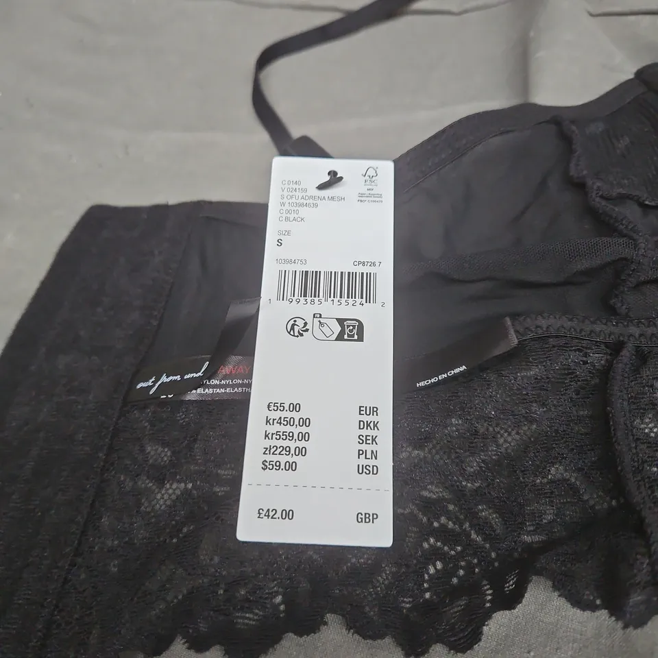 URBAN OUTFITTERS LACE-TRIM BRALETTE – BLACK – SIZE S